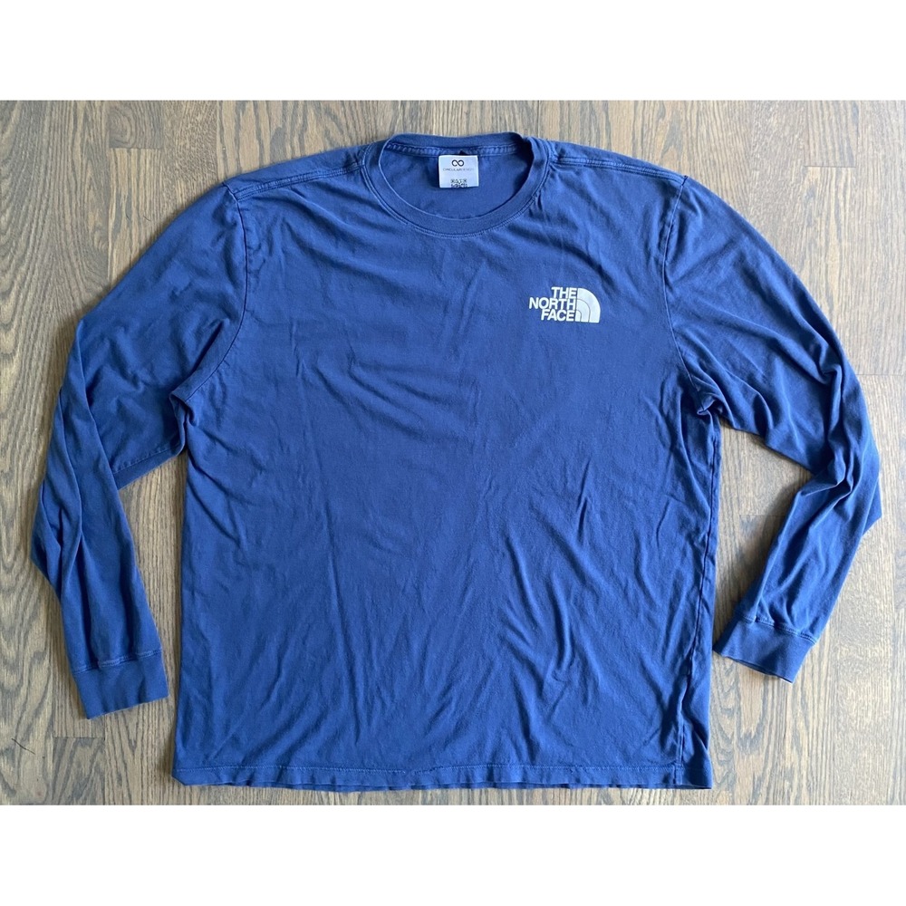 The North Face Never Stop Exploring Blue Long Sleeve T-shirt Men Size XL